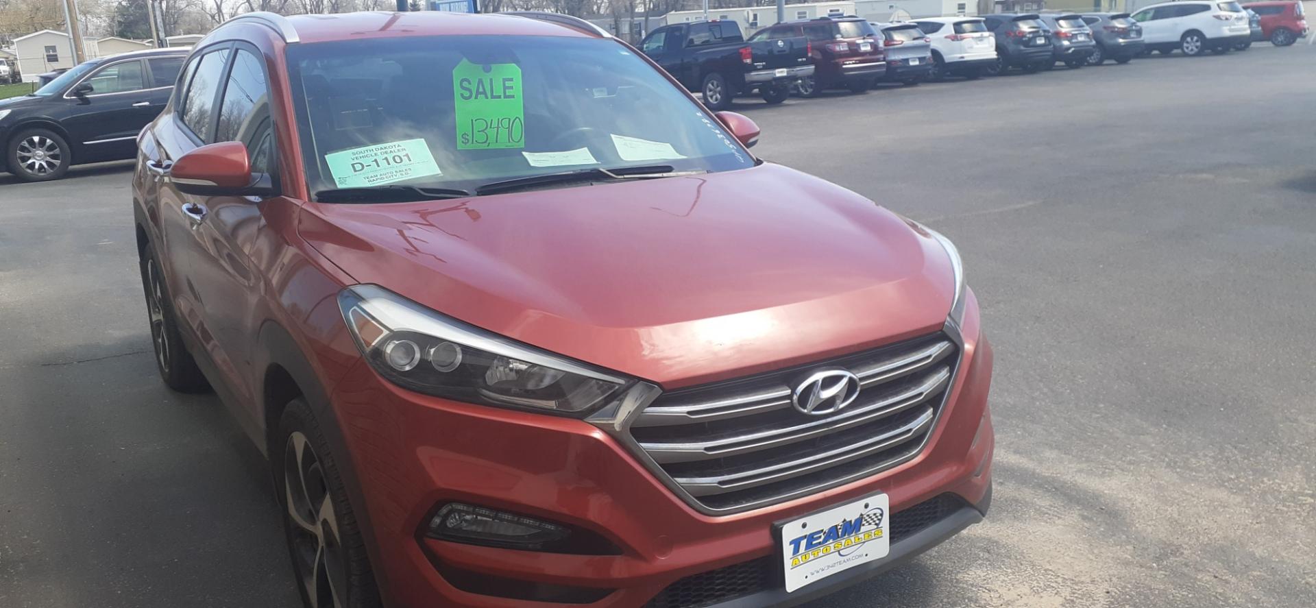 2016 Hyundai Tucson Eco AWD (KM8J3CA24GU) with an 1.6L L4 DOHC 16V engine, 7A transmission, located at 2015 Cambell Street, Rapid City, SD, 57701, (605) 342-8326, 44.066433, -103.191772 - CARFAX AVAILABLE - Photo#4